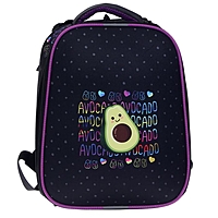 Рюкзак каркасный Stavia 38*30*16 дев 8211Б эргоном.спинка, "Авокадо", чёрный/сиреневый