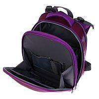 Рюкзак каркасный школьный 38 х 30 х 16 см, эргономичная спинка, Stavia "Котик 3D", сиреневый