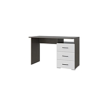 Стол «Ненси», ЛДСП/МДФ, 120 х 59,6 х 75 см, 3 ящика, цвет венге/белый глянец