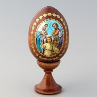 Сувенир Яйцо на подставке икона "Святое семейство"
