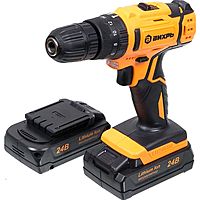 Дрель-шуруповерт "Вихрь" ДА-24Л-2к, 24 В, 2х2 Ач, Li-Ion, 55 Нм, БЗП 0.8-10 мм, кейс