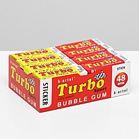 Жевательная резинка, Turbo, со вкусом персика, с наклейкой, 14 г