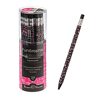 Карандаш цанговый 2.0мм FunGraphix Черные котята, с точилкой 21-0041/06