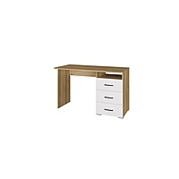 Стол письменный Лайт Лайт 3 ящика, 1200*750*596, Белый/Дуб золотой