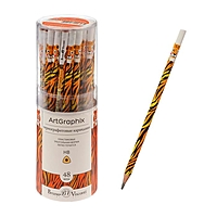 Карандаш ч/г дизайн ArtGraphix Fun Тигр, НВ, пласт корп 21-0050/09