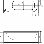 Ванна акриловая Triton Стандарт-130 б/экрана и ножек Н0000099326
