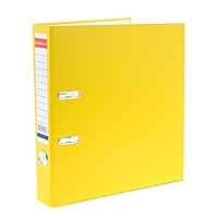 Папка-регистратор А4, 50мм "Стандарт", собранный, желтый, этикетка на корешке, металлический кант, картон 2мм, вместимость 350 листов