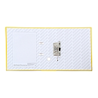 Папка-регистратор А4, 50мм "Стандарт", собранный, желтый, этикетка на корешке, металлический кант, картон 2мм, вместимость 350 листов