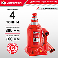 Домкрат Autoprofi DT-04 4 т бутылочный телескопический