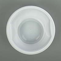 Тарелка для супа одноразовая 600 мл, d дна - 9 см, верх - 15 см, высота - 5,3 см, цвет белый, набор 12 шт
