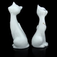 Сувенир "Кошечки белые с цепочкой", набор из 2-х шт