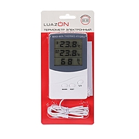 Термометр электронный, 2 датчика температуры, указатель влажности, на батарейках МИКС