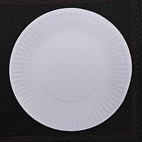 Набор тарелок одноразовых 100 шт, d=17 см, цвет белый