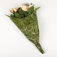 Бумага упаковочная флизелиновая "Цветок", цвет ярко-зеленый