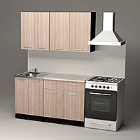 Кухонный гарнитур «Светлана медиум», 1400×1570 мм, цвет ясень шимо светлый/венге