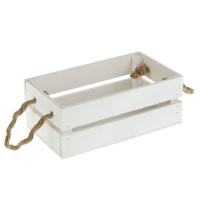 Кашпо флористическое, белое, ручка- шнур, 24,5х13,5х9см   1874267