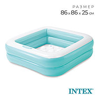 Бассейн надувной Малыш 57100NP INTEX 86х86х25см цвета микс