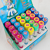Мыльные пузыри-ручки с печатью и светом "Поцелуй", 10 мл, цвета МИКС
