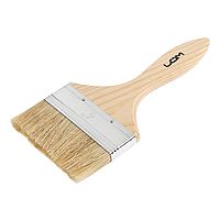 Кисть плоская LOM, натуральная щетина, деревянная рукоятка, 4", 100 мм