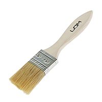 Кисть плоская LOM, натуральная щетина, деревянная ручка, 1.5", 38 мм
