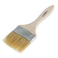 Кисть плоская LOM, натуральная щетина, деревянная рукоятка, 3", 75 мм