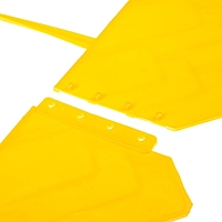 Ограждение декоративное, 14 × 310 см, 13 секций, пластик, жёлтое, «Домиком»