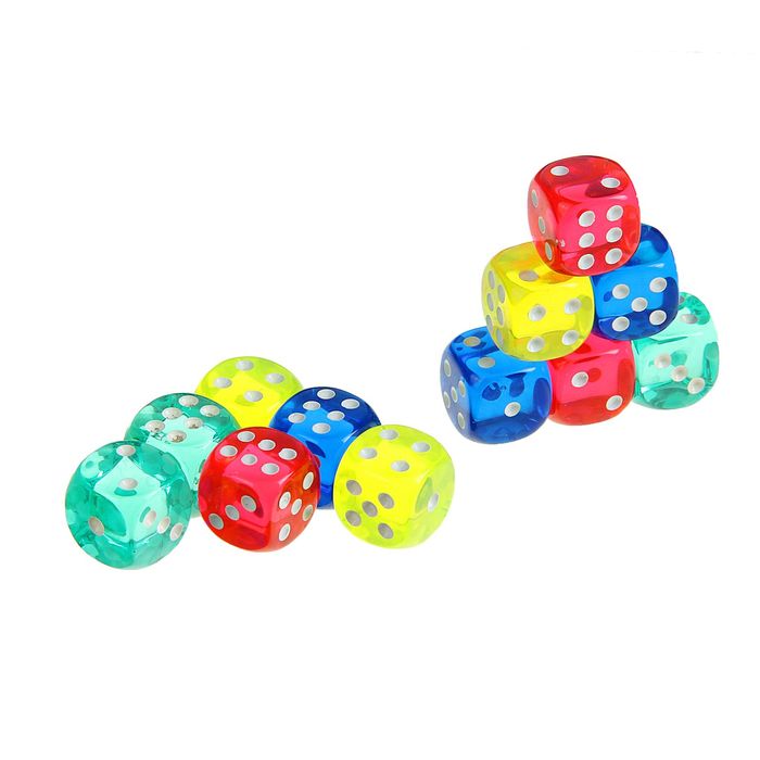 Кубики игральные цветные. 1 dice