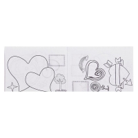 Раскраска формат А6 8 листов+2 листа с наклейками Сердечки МИКС