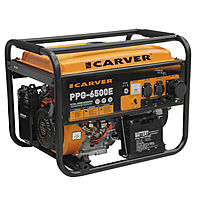Генератор CARVER PPG- 6500Е, бензиновый, 5/5.5 кВт, 220 В, 25 л, электронный старт