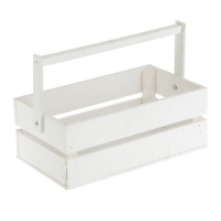 Кашпо флористическое, белое, со складной ручкой, 24,5х13,5х9см