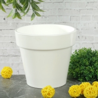 Горшок со вставкой кашпо 1 л "Порто", цвет белый