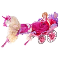 Карета для куклы "Джини", с куклой и лошадкой