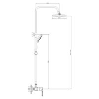 Душевая система Rossinka T40-45, однорычажная, хром