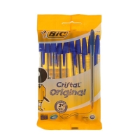Набор ручек шариковых 10 штук BIC Cristal Original 1.0мм, синие чернила 830863