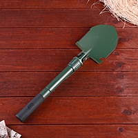 Лопата складная "Егерь" с прорезиненной рукоятью, с компасом,  39 см, оливковая, в чехле хаки