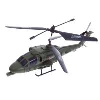 Вертолет радиоуправляемый "Военный", световые эффекты, цвета МИКС