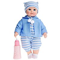 Кукла Саша 7 мягконабивная озвученная 42 см с бутылочкой