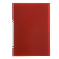 Папка с 20 прозрачными вкладышами А5, красная