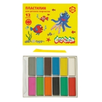 Пластилин 12 цветов 180г "Каляка-Маляка", со стеком