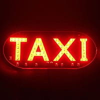 Знак светодиодный "Такси", водонепроницаемый, 13 x 6 см