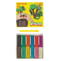 Пластилин 12 цветов 180г "Каляка-Маляка", со стеком