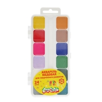 Акварель 24 цвета "Каляка-Маляка", без кисти