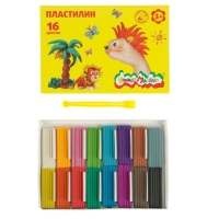 Пластилин 16 цветов 240г "Каляка-Маляка", со стеком