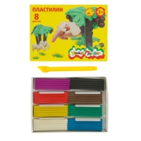 Пластилин 8 цветов 120г "Каляка-Маляка", со стеком