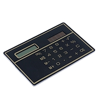 Калькулятор плоский, 8-разрядный, чёрный корпус