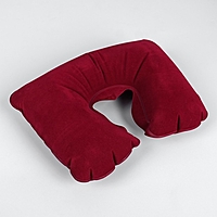 Подушка для шеи дорожная, надувная, цвет бордовый
