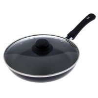 Сковорода 24 см Promo, стеклянная крышка