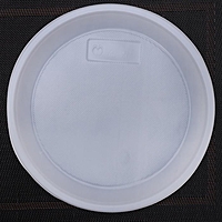 Тарелка одноразовая d=20,5 см, цвет белый, набор 12 шт