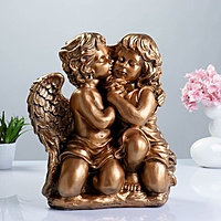 Статуэтка "Ангел и Фея", сидя, большая, бронза