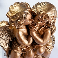 Статуэтка "Ангел и Фея", сидя, большая, бронза